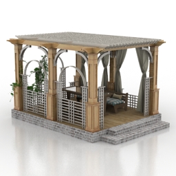 pergola 3D Model Preview #1b4a2181