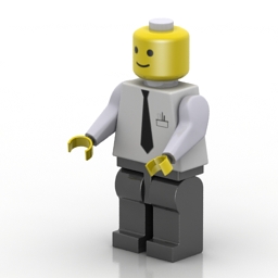 toy lego man 3D Model Preview #f0dc9886