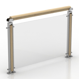 fence glass 3D Model Preview #03fee362