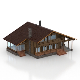 house wooden 3D Model Preview #5d89c956