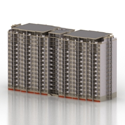 building 15floor 3D Model Preview #7300123e