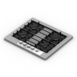 gas stove bosch ppp612m91e 3D Model Preview #42a7c283