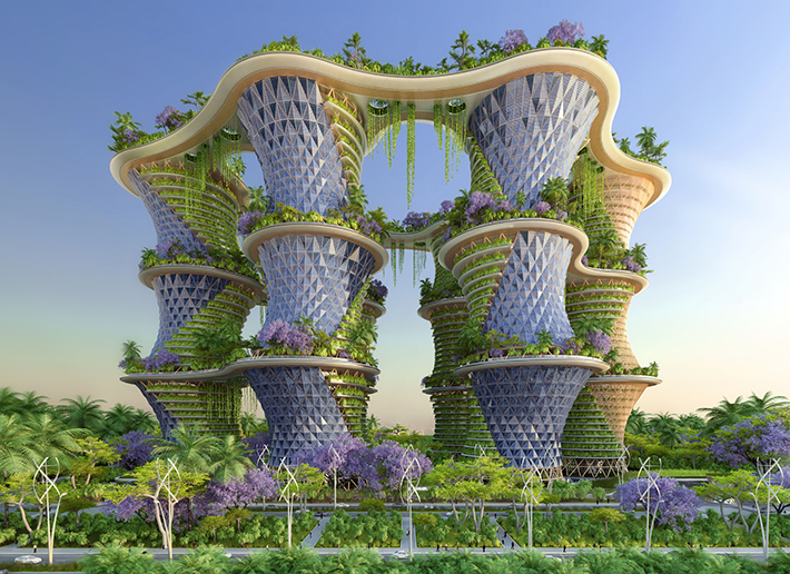 Hyperions neighborhood by Vincent Callebaut, Delhi, India
