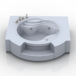 bath integrated acrylic round 3D Model Preview #af40fb96