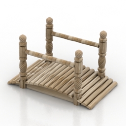 bridge garden decor 3D Model Preview #e369fdd5