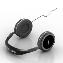headphones philips shp2700 3D Model Preview #54407b46