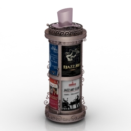 bollard advertising 3D Model Preview #5eee8578