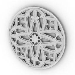 decor gothic rose window 3D Model Preview #8991328e