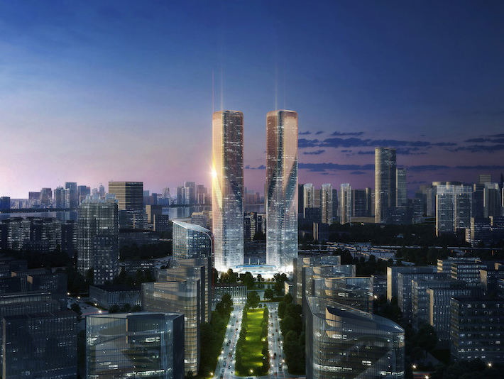 Zhejiang Gate Towers by LAVA, Hangzhou, China