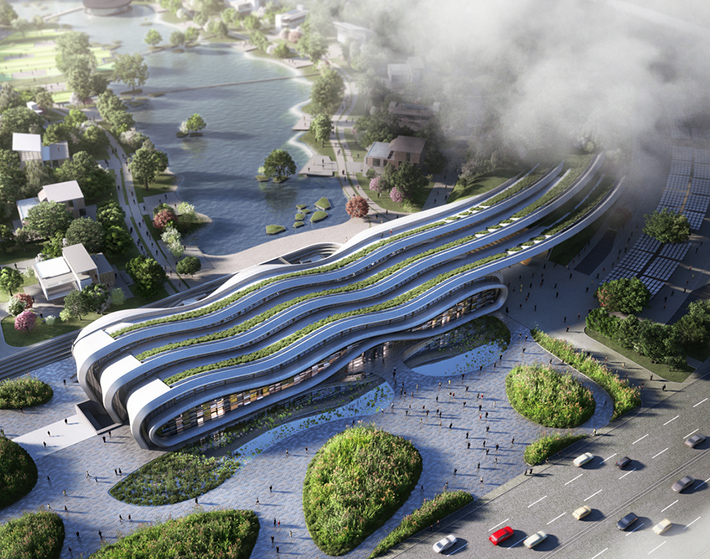 Green Building Park Visitor Centre, Beijing, China