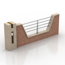 fence 1-unit 3D Model Preview #6d3f8888