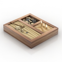 decor zen garden japan 3D Model Preview #46702141