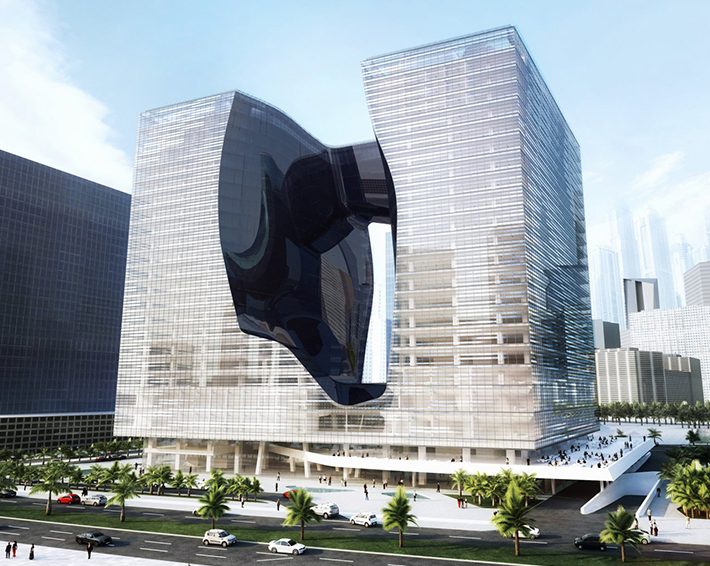 The Opus tower by Zaha Hadid, Dubai, United Arab Emirates