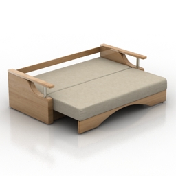 sofa opened 3D Model Preview #16543ee4