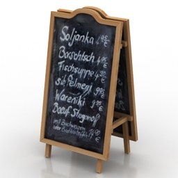 stand street menu 3D Model Preview #a99c8f97