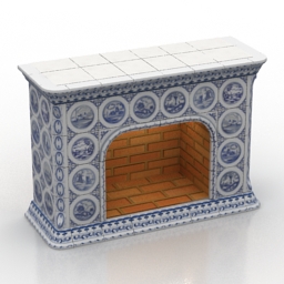 fireplace tiled 3D Model Preview #cb58080a