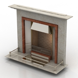 fireplace modern 3D Model Preview #afa3abb7