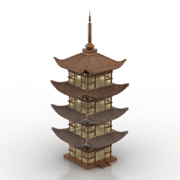 pagoda 3D Model Preview #242110ca