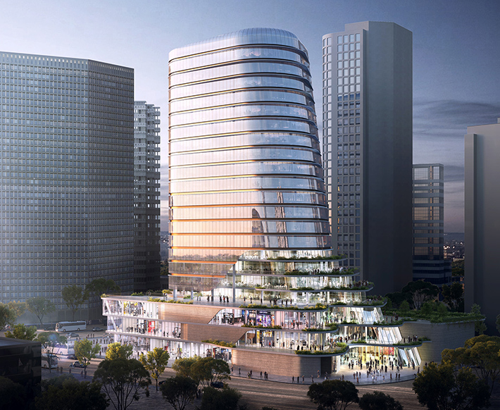 The Cloud office tower by Aedas, Shanghai, China