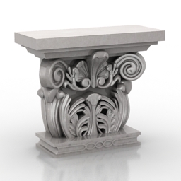 cap plaster decor 3D Model Preview #7d8c0938