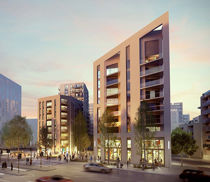 Nine Elms jigsaw mixed-use complex, London, United Kingdom
