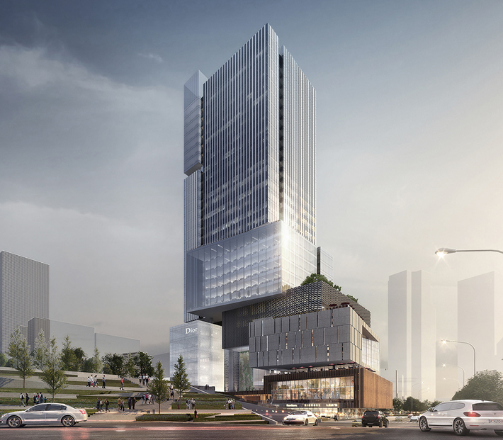 Mixed-use complex by EID Architecture, Chongqing, China