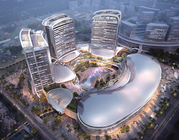 Novotown mixed-use complex by Aedas, Zhuhai, China