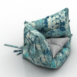 armchair mattress 3D Model Preview #ffff59c4