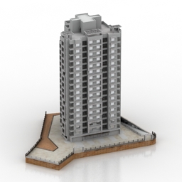 building apartment complex 3D Model Preview #42aafe03