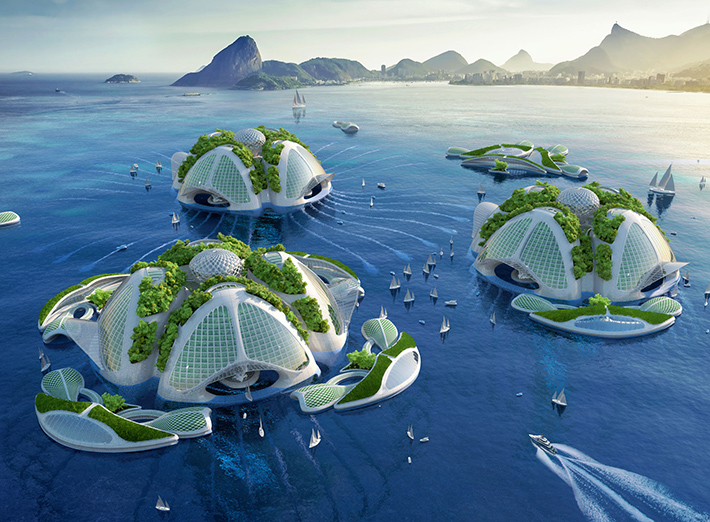 'Aequorea' underwater farm by Vincent Callebaut, Rio de Janeiro, Brazil