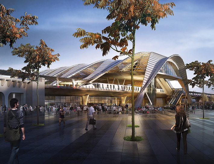 Rail Baltica public transport hub, Riga, Latvia