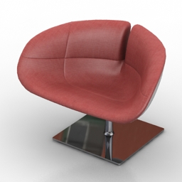 armchair red 3D Model Preview #6b47359e