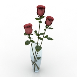 vase roses 3D Model Preview #2172a0f1