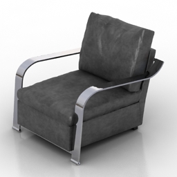 armchair grey 3D Model Preview #102a76b3