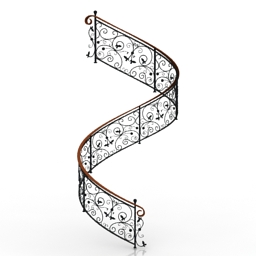 handrails for spiral stair 3D Model Preview #10818c51