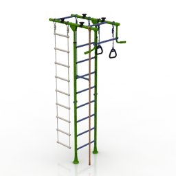 wall bars 3D Model Preview #5fee9075