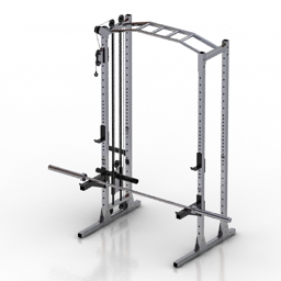 gym power rack 3D Model Preview #58c2ec11