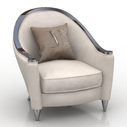 armchair la perla 3D Model Preview #128ce8fb