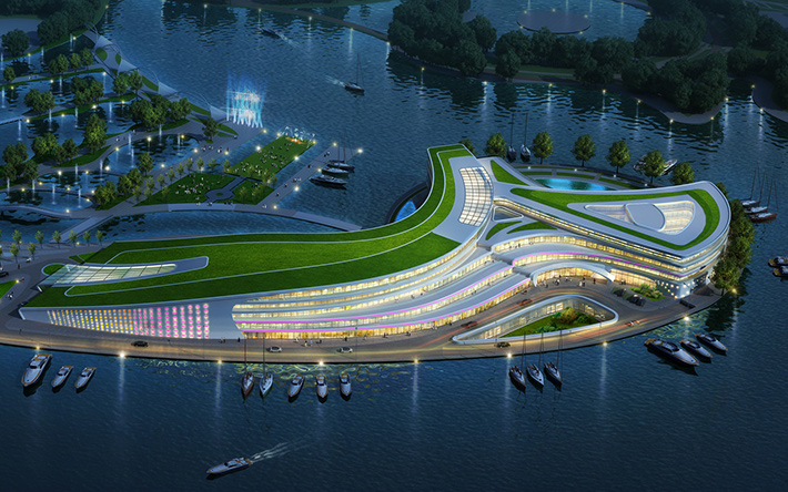 Wanda Jinhai Lake Hotel by GroupGSA, Shanghai, China