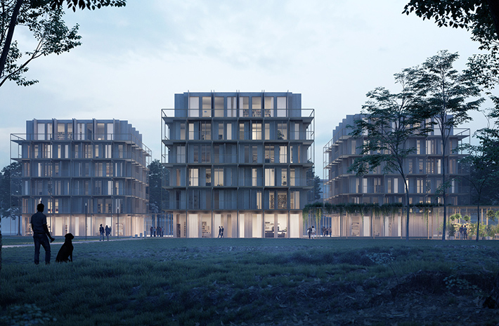 'Tunet' city block by Kjellander Sjoberg, Uppsala, Sweden