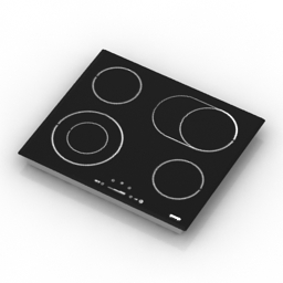 3D Induction cooktop preview