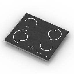 3D Induction cooktop preview