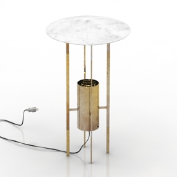 torchere philip johnson + richard kelly glass house 3D Model Preview #705f2cd3