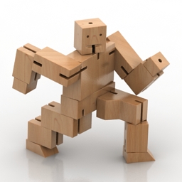 toy robot wood 3D Model Preview #892b0a94