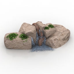 waterfall 3D Model Preview #4a7c4b32