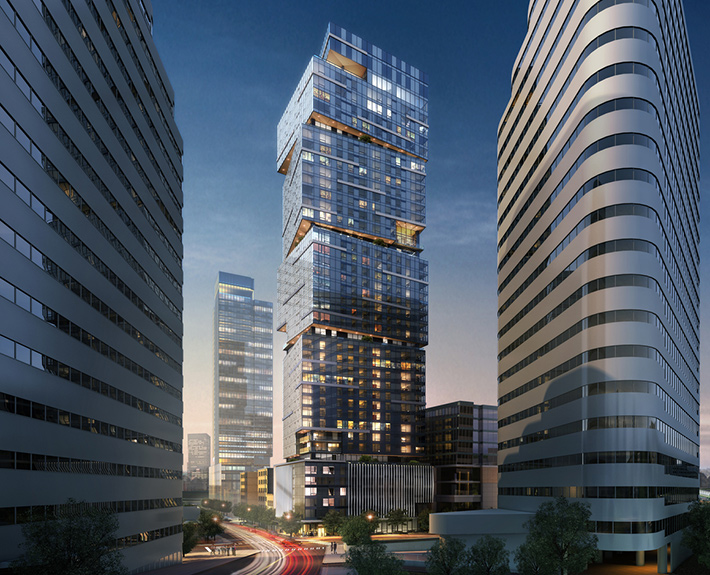 Nexus residential tower, Seattle, United States
