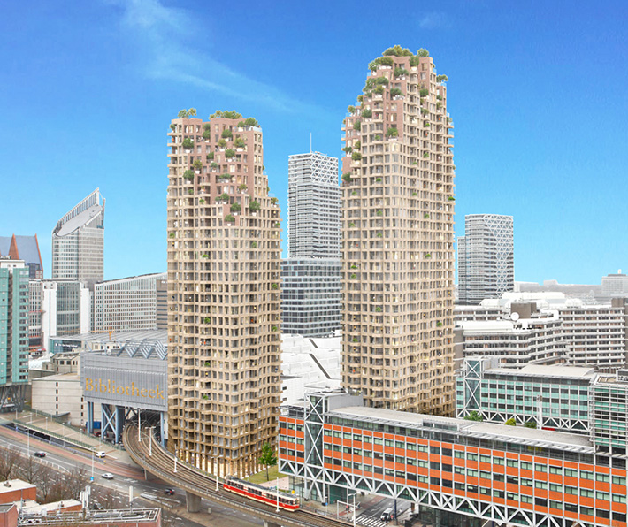 Grotius Towers by MVRDV, The Hague, Netherlands