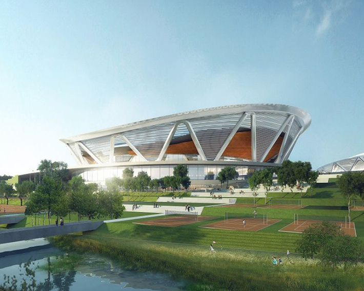 Tong Ren Sports Centre by RMJM, Tongren, China
