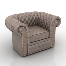 armchair chester 3D Model Preview #9a904d2c