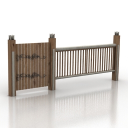 fence gate 3D Model Preview #dc003c41